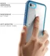 Apple iPhone SE (2020) Hoesje Transparant met Shock Proof Bumper Blauw afbeelding 5