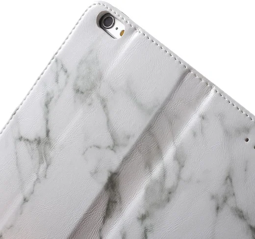 Apple iPhone 6S Marmer Portemonnee Hoesje Wit afbeelding 6