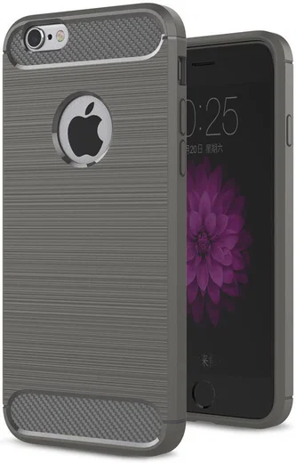 Apple iPhone 5(S)/SE Geborsteld TPU Hoesje Grijs afbeelding 1