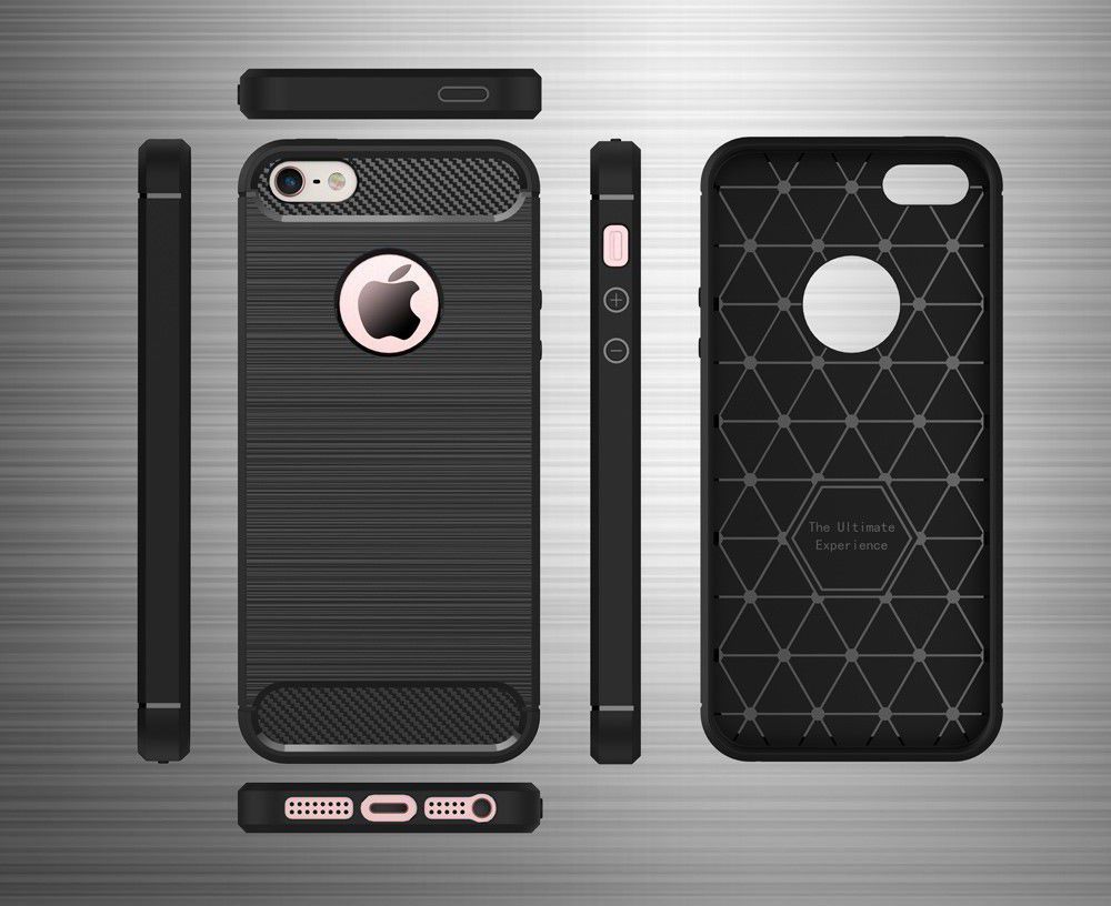 Apple iPhone 5(S)/SE Geborsteld TPU Hoesje Blauw afbeelding 8