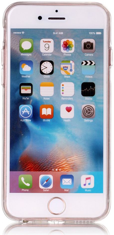 Apple iPhone 6 / 6S TPU Hoesje Marmer Wit afbeelding 2