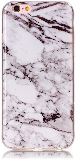 Apple iPhone 6 / 6S TPU Hoesje Marmer Wit afbeelding 6