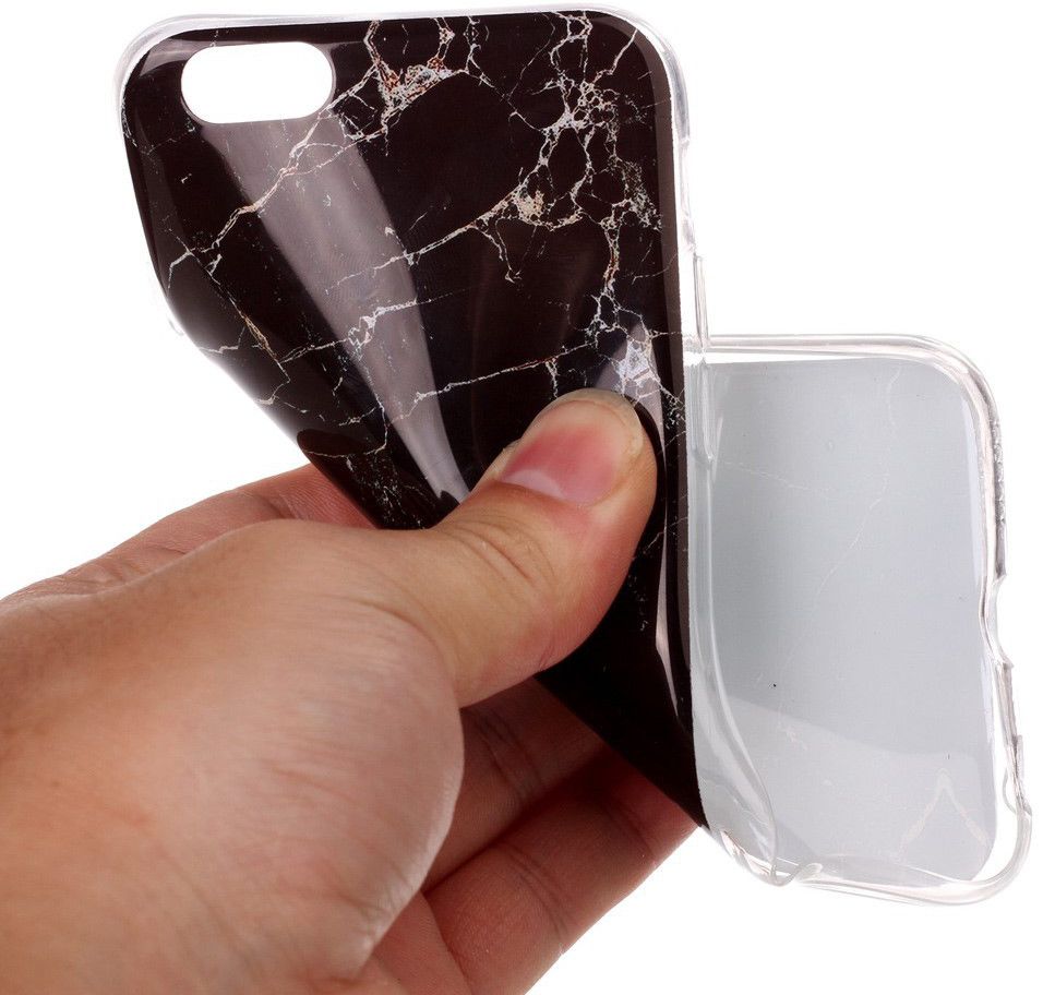 Apple iPhone 6 / 6S TPU Hoesje Marmer Zwart afbeelding 6