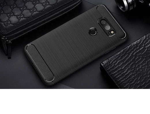 LG V30 / V30S Geborsteld TPU Hoesje Zwart afbeelding 11