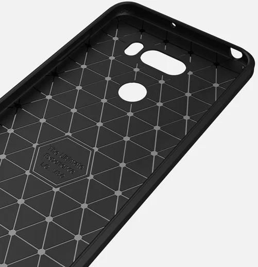 LG V30 / V30S Geborsteld TPU Hoesje Zwart afbeelding 9