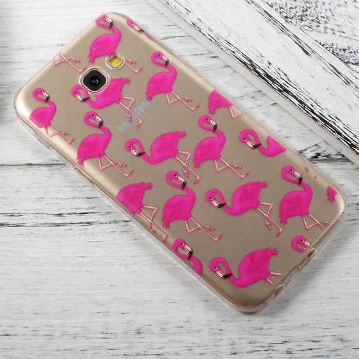 Samsung Galaxy A5 (2017) TPU Hoesje Flamingos afbeelding 2