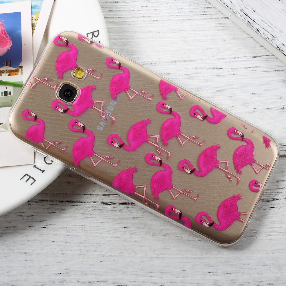 Samsung Galaxy A5 (2017) TPU Hoesje Flamingos afbeelding 3