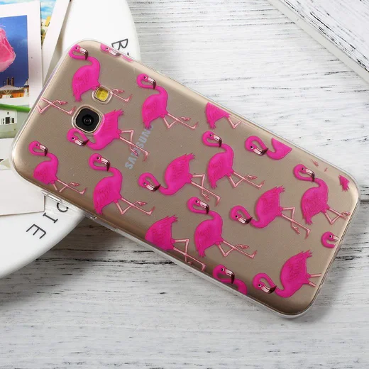 Samsung Galaxy A5 (2017) TPU Hoesje Flamingos afbeelding 3