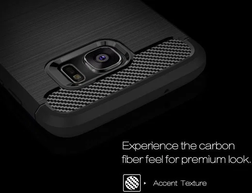 Samsung Galaxy S7 Edge Geborsteld TPU Hoesje Blauw afbeelding 6