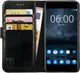 Rosso Element Nokia 8 Hoesje Book Cover Zwart afbeelding 1