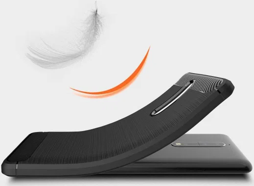Nokia 8 Geborsteld TPU Hoesje Zwart afbeelding 5