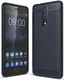 Nokia 8 Geborsteld TPU Hoesje Blauw afbeelding 2