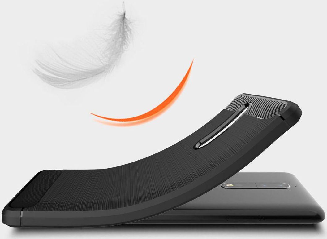 Nokia 8 Geborsteld TPU Hoesje Blauw afbeelding 6