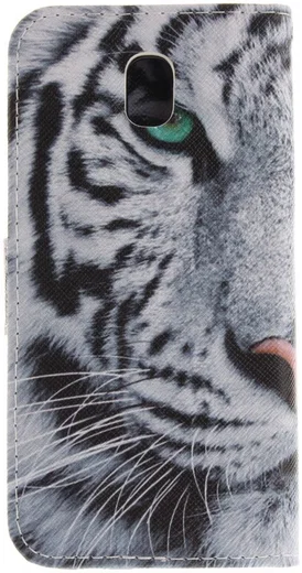 Samsung Galaxy J5 (2017) Portemonnee Hoesje Tijger afbeelding 4