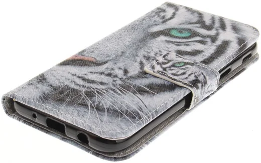 Samsung Galaxy J5 (2017) Portemonnee Hoesje Tijger afbeelding 5