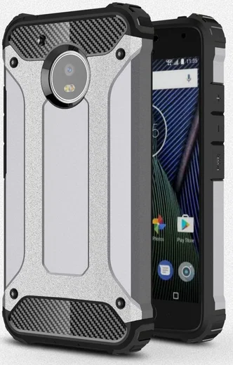 Motorola Moto G5 Hybride Hoesje Grijs afbeelding 1