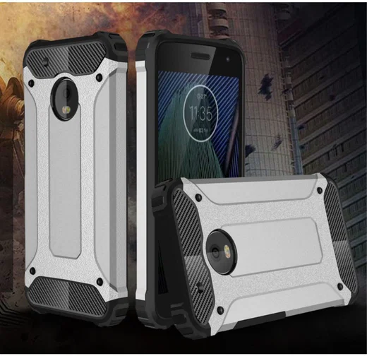 Motorola Moto G5 Plus Hybride Hoesje Blauw afbeelding 2