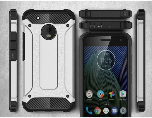 Motorola Moto G5 Plus Hybride Hoesje Blauw afbeelding 3