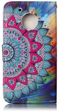 Motorola Moto G5 Portemonnee Hoesje met Bloem Print afbeelding 4