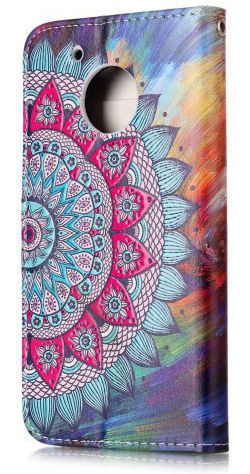 Motorola Moto G5 Portemonnee Hoesje met Bloem Print afbeelding 5