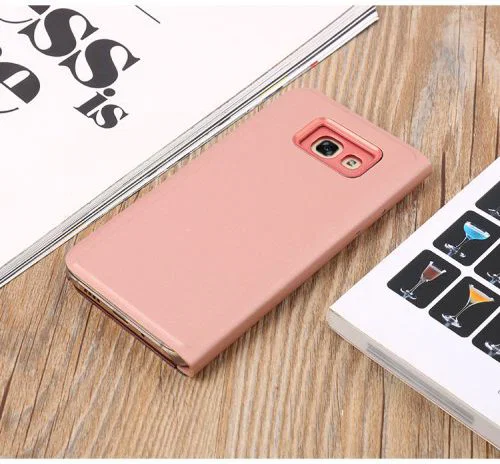 Samsung Galaxy A3 (2017) Spiegel Hoesje Roze afbeelding 3