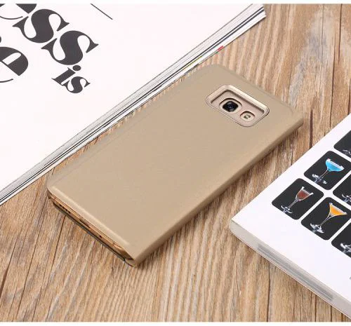 Samsung Galaxy A3 (2017) Spiegel Hoesje Goud afbeelding 3