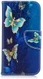 Samsung Galaxy A3 (2017) Portemonnee Hoesje met Vlinders Print Blauw afbeelding 1