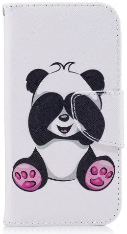 Samsung Galaxy A3 (2017) Portemonnee Hoesje met Panda Print afbeelding 1