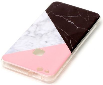 Huawei P10 Lite TPU Hoesje met Marmer Opdruk Roze afbeelding 4