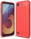 LG Q6 Geborsteld TPU Hoesje Rood afbeelding 1