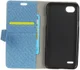 LG Q6 Linnen Portemonnee Hoesje Blauw afbeelding 2