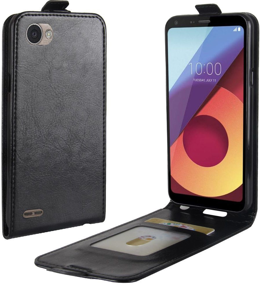 LG Q6 Verticaal Flip Hoesje Zwart afbeelding 1