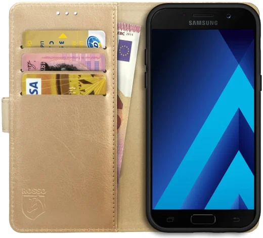 Rosso Element Samsung Galaxy A5 2017 Hoesje Book Cover Goud afbeelding 1