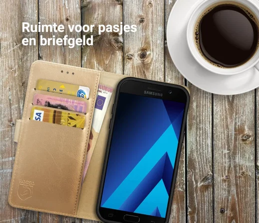 Rosso Element Samsung Galaxy A5 2017 Hoesje Book Cover Goud afbeelding 4