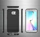 Samsung Galaxy S6 Edge Geborsteld TPU Hoesje Grijs afbeelding 5