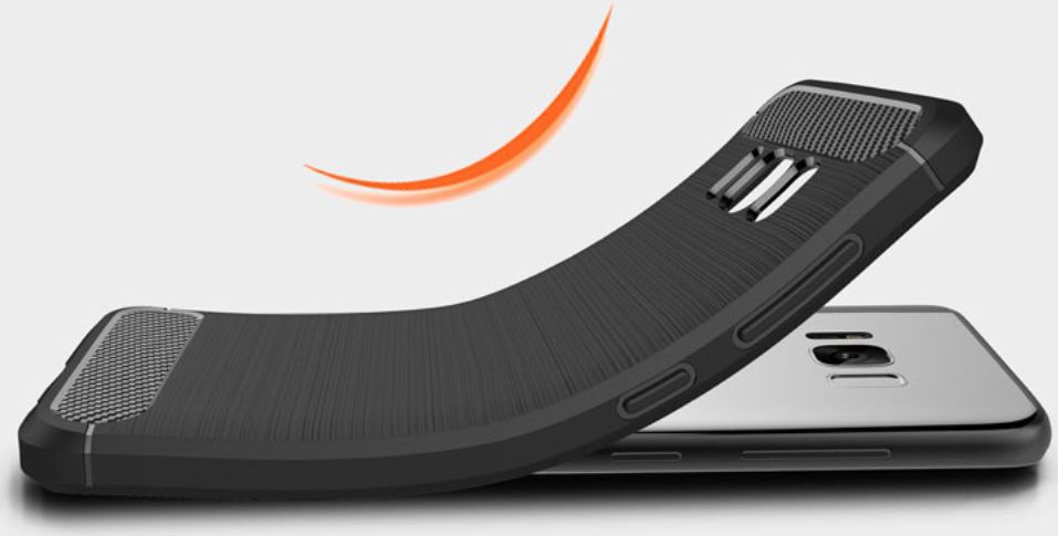 Samsung Galaxy S8 Geborsteld TPU Hoesje Grijs afbeelding 4