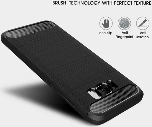Samsung Galaxy S8 Geborsteld TPU Hoesje Grijs afbeelding 6