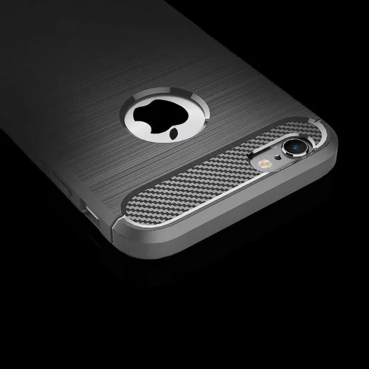 Apple iPhone 6S Plus Geborsteld TPU Hoesje Grijs afbeelding 4