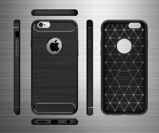 Apple iPhone 6(S) Geborsteld TPU Hoesje Rood afbeelding 4