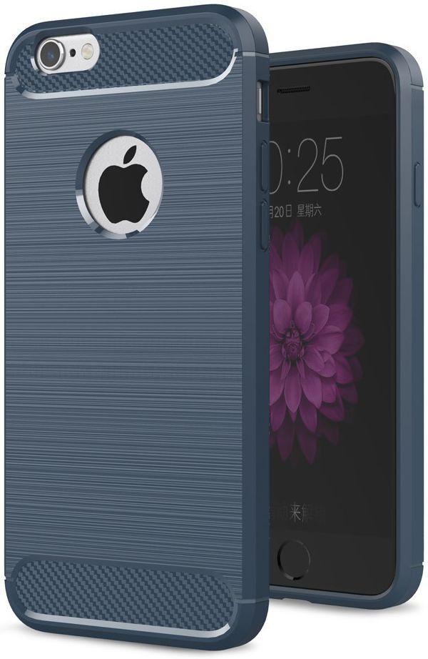 Apple iPhone 6(S) Geborsteld TPU Hoesje Blauw afbeelding 9