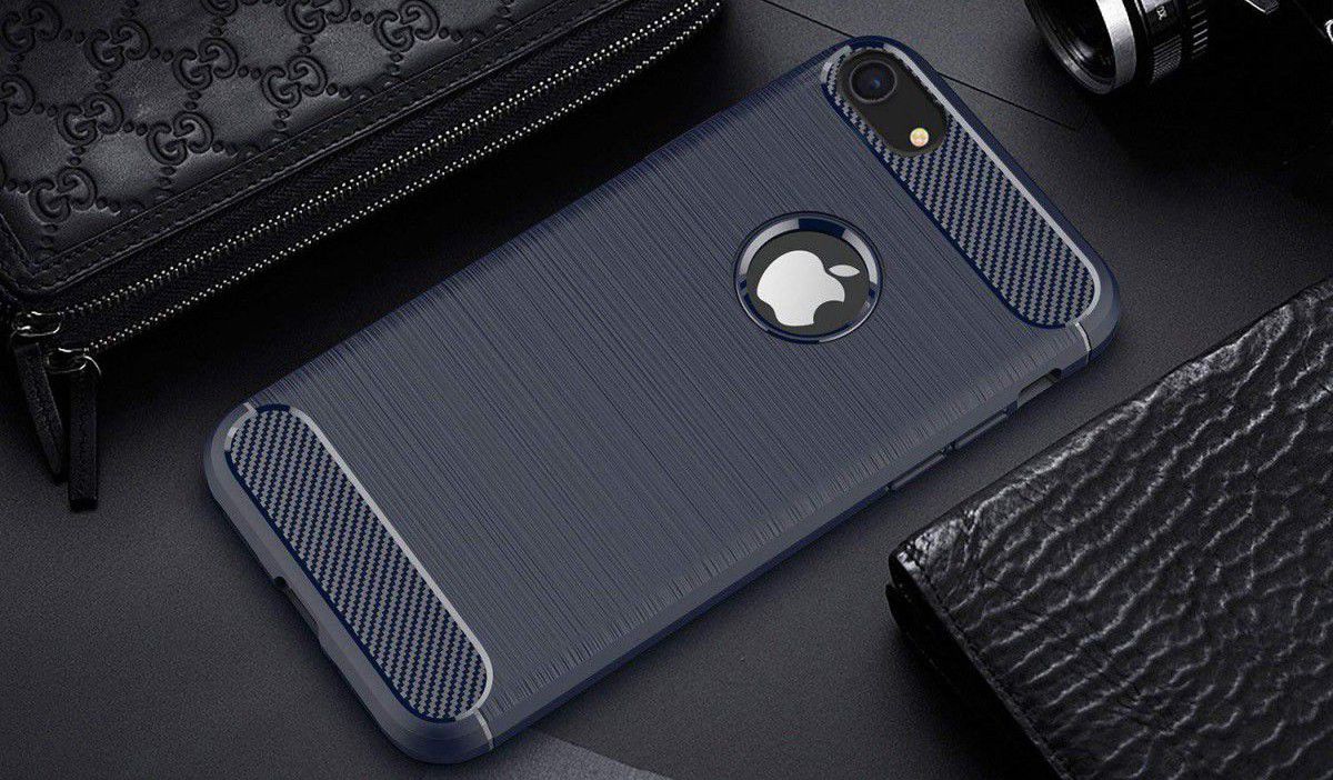 Apple iPhone 6(S) Geborsteld TPU Hoesje Blauw afbeelding 4