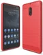 Nokia 6 Geborsteld TPU Hoesje Rood afbeelding 1