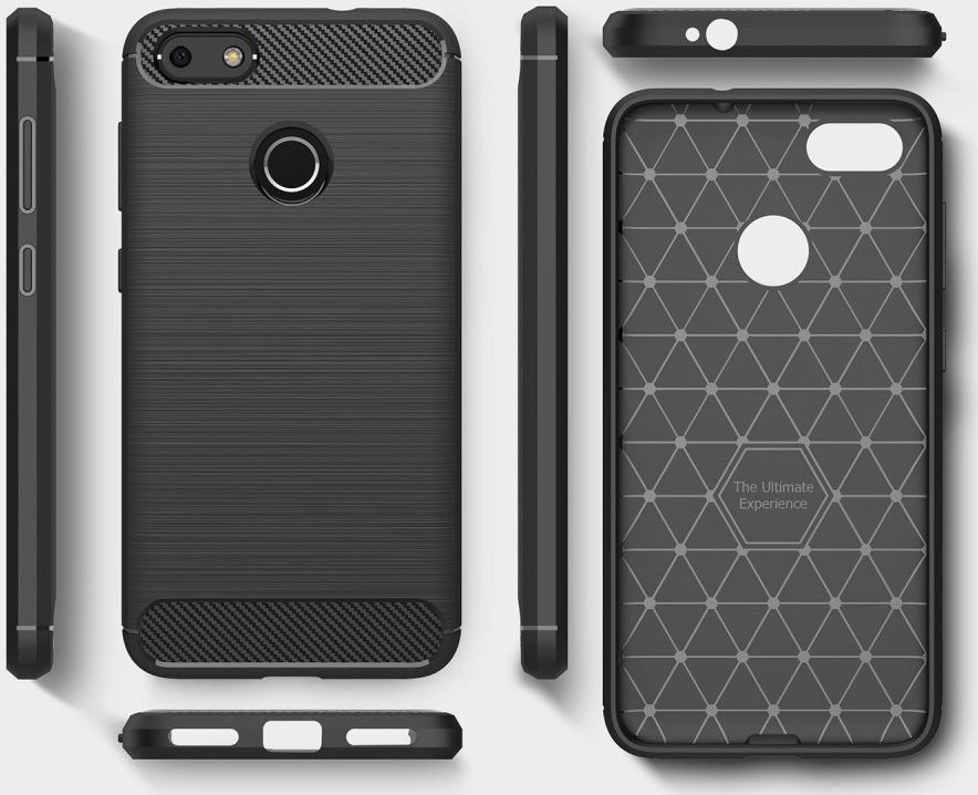 Huawei Y6 Pro (2017) Geborsteld TPU Hoesje Zwart afbeelding 6