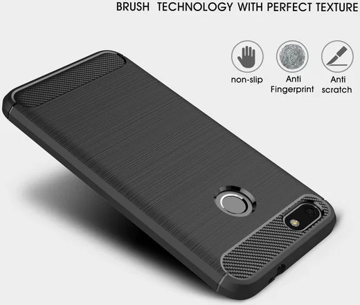 Huawei Y6 Pro (2017) Geborsteld TPU Hoesje Zwart afbeelding 8
