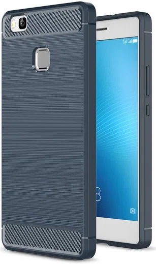 Huawei P9 Lite Geborsteld TPU Hoesje Blauw afbeelding 1