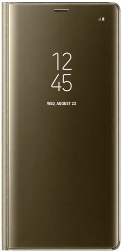 Samsung Galaxy Note 8 Clear View Stand Cover Case Goud afbeelding 1