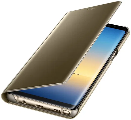 Samsung Galaxy Note 8 Clear View Stand Cover Case Goud afbeelding 5