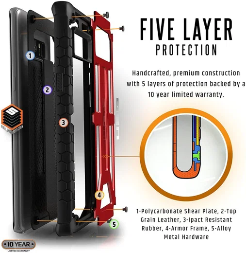 UAG Monarch Hoesje Samsung Galaxy Note 8 Crimson afbeelding 2