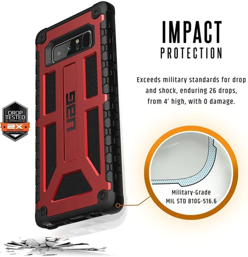 UAG Monarch Hoesje Samsung Galaxy Note 8 Crimson afbeelding 4