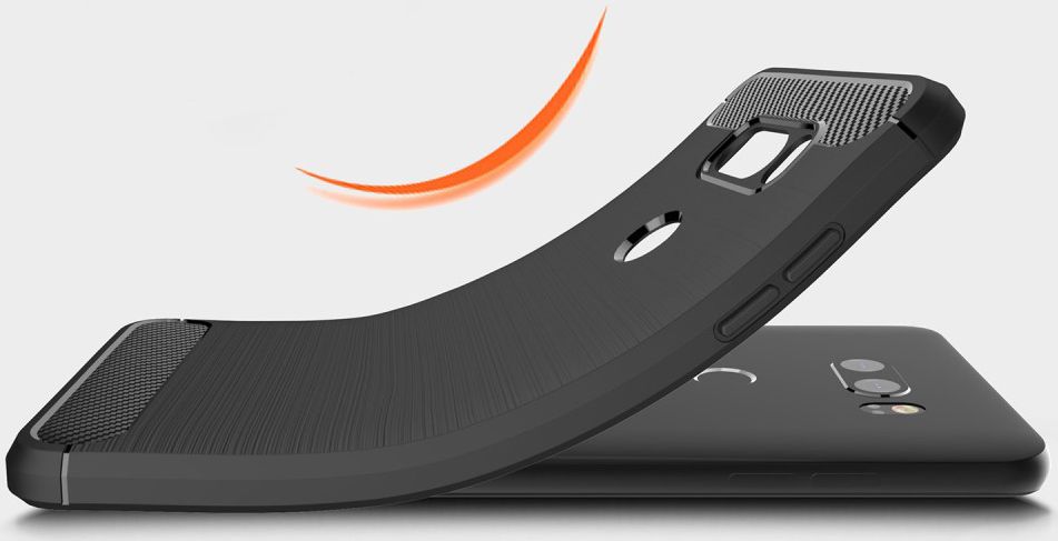 LG V30 / V30S Geborsteld TPU Hoesje Grijs afbeelding 4
